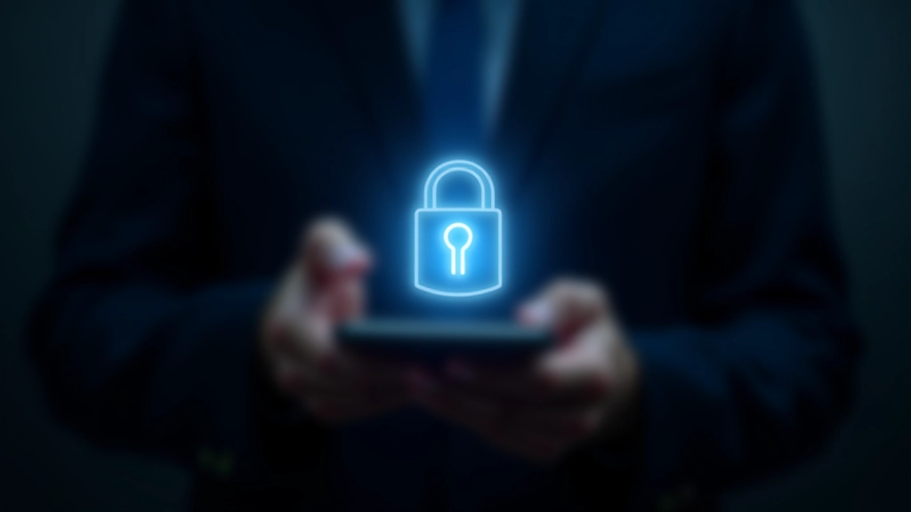 Digital padlock icon displayed on smartphone screen with security shield background, representing encrypted mobile payment protection