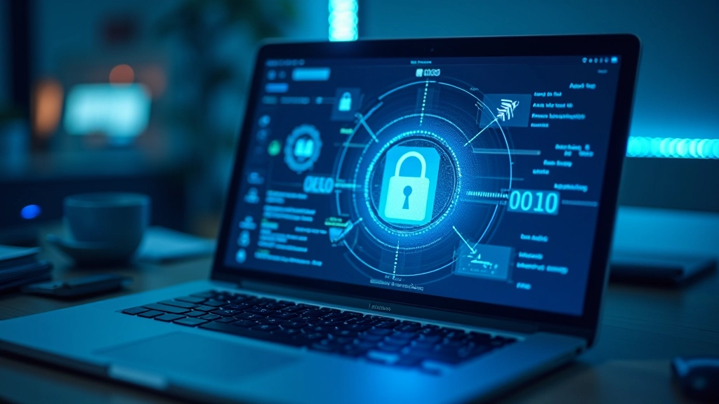 Technical visualization of encrypted data transmission between smartphone and payment terminal showing security protocols and encryption layers