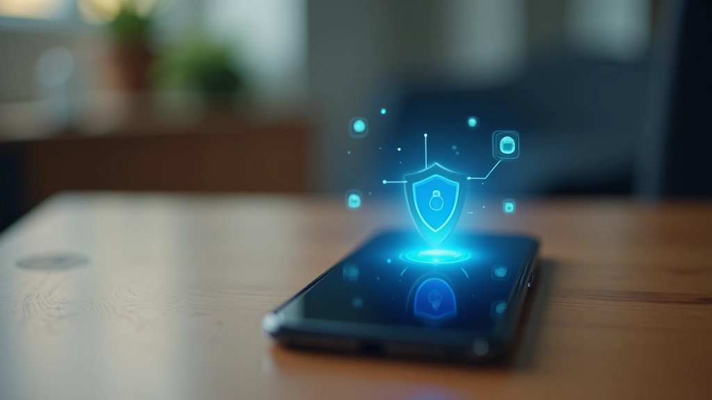 Professional illustration of smartphone with security shield and lock mechanisms representing digital payment protection layers